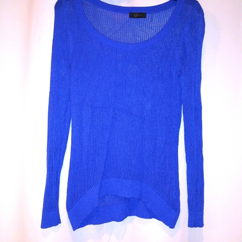 Royal Blue Net Sweater